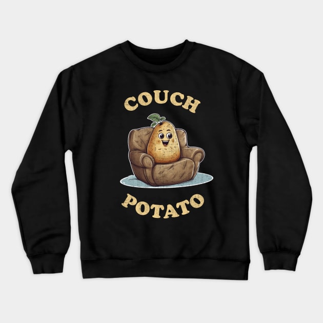 Couch Potato Vintage Crewneck Sweatshirt by NineBlack